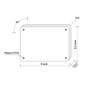 Acrylic Photo <strong>Frames</strong> With Magnetic 3.5x5 <strong>Rounded</strong> Angle Picture <strong>Frame</strong> - Product Image 2