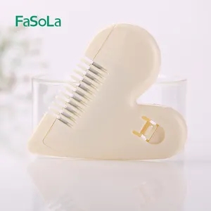 FaSoLa便携式ABS双面梳头修剪刀片不锈钢刀片沙龙美发头发稀疏整形器梳子