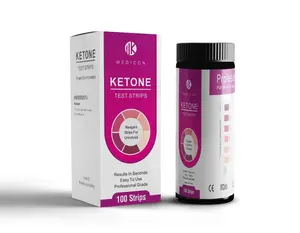 Tiras de ketones para orina, 100 tiras de prueba de urinálisis, el mejor para medir la precisión, niveles de Ketosis en dieta Ketogenic de carburador bajo