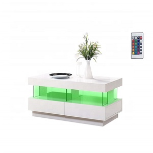Table basse moderne à haute brillance, avec lampes LED, - Product Image 4