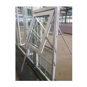 白色热断铝时尚屋窗户格栅设计窗户双层玻璃