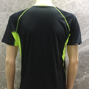 T-shirt sportiva da uomo a <span class=keywords><strong>maniche</strong></span> <span class=keywords><strong>corte</strong></span> in maglia tinta unita traspirante per fitness, corsa e palestra - Nuova collezione all'ingrosso - Product Image 2