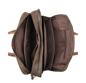 Borsa per Laptop in Pelle Premium Crazy Horse da 17 Pollici, Borsa Messenger in Vera Pelle da Uomo, Grande Borsa in Stile Cowboy, Valigetta in Pelle - Product Image 6
