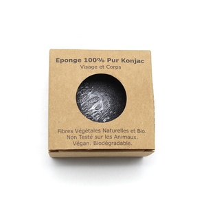 Éponge faciale au <span class=keywords><strong>charbon</strong></span> <span class=keywords><strong>de</strong></span> bambou naturel actif, 50g, avec emballage individuel - Product Image 5