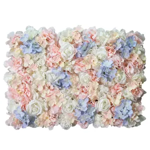 Promotional Silk rose flower wall wedding decor artificial hydrangea for sale