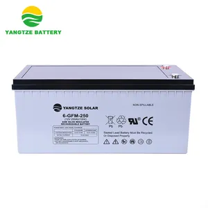 Yangtze Free maintenance lead acid AGM 12v 250ah solar inverter battery with 3 years warranty