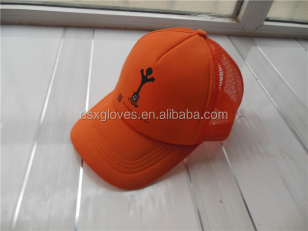Cheap orange Custom panels baseball caps and hats