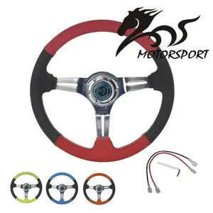 Stormcar 350mm racing sports leather steering wheel for sale super fiber leather ms 12 36 cm 14 inch