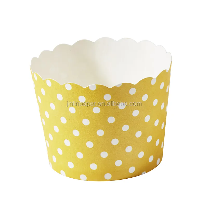 Custom Gedrukt Wegwerp Dessert Cake Papier Bakvorm Muffin Cup