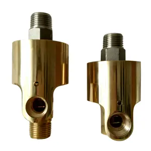 High quality High quality Two-way Left-hand thread double head 100C rotary joint water rotating connector 3 - 1 1/2 inch brass swivel fitting