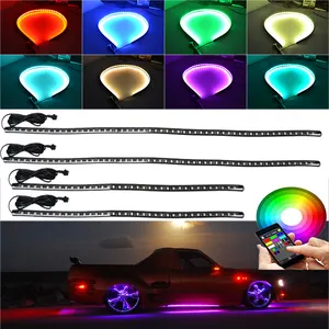 RGB רכב תחת Underbody אורות LED underglow רצועת אור 12V 24V רכב משאית זוהר גמיש RGB רצועות ניאון RGB LED רצועות