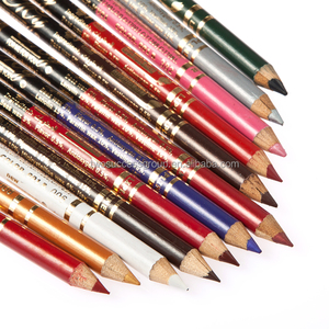 Ensemble de crayons Eyeliner imperméables à double tête avec manche en rondin 12 pièces avec taille-crayon - Product Image 2