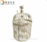 Pas cher style antique décoration de mariage cage à oiseaux en métal
