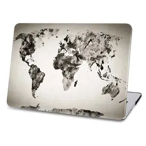 Melhor preço para macbook pro caso mapa do mundo de 13 polegada laptop hard cover pc case com tampa borda