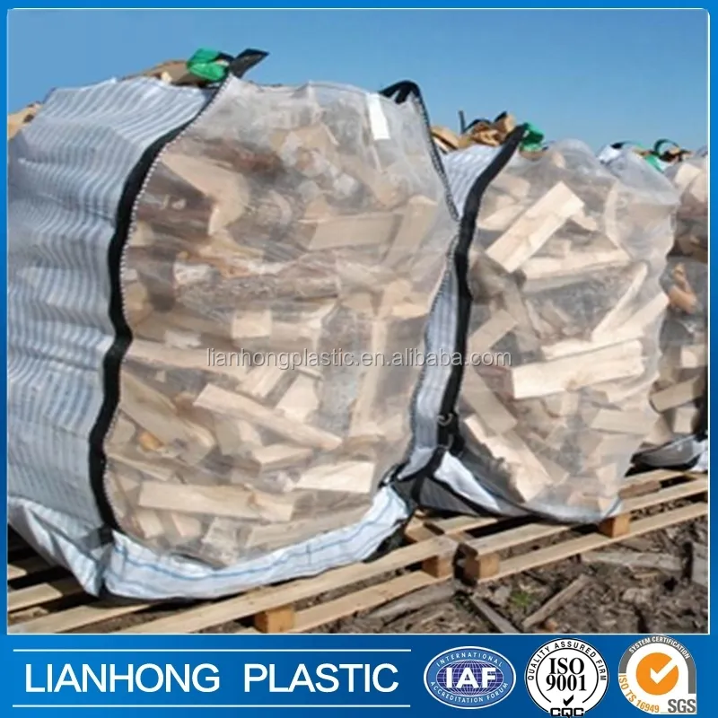 China fabrik preis belüfteten big bag für holz brennholz, neue rohstoff 1 tonnen 1.5 ton 2 tonnen jumbo-tasche groß tasche