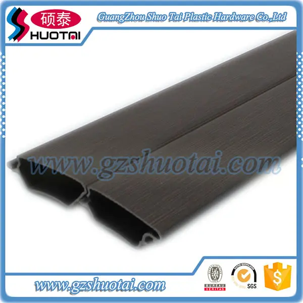 PVC 12*60mm kayu butir plastik roller shutter pintu untuk furniture