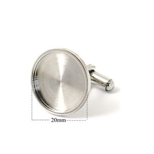 Beadsnice ID28861ステンレス鋼の丸いカフスボタン部品で、ノベルティカフスボタンとしてカスタム化 - Product Image 2