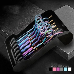 JDK múltiples colores de tijeras de peluquería caso de plástico ABS de tijera de pie como <span class=keywords><strong>barbero</strong></span> Estación de estilo - Product Image 2