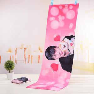 تصميم مخصص ادوات مايكروفايبر المطبوعة منشفة ستار ايداول شعار منشفة - Product Image 1