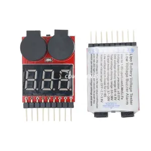 Numérique 2 IN1 Low Buzzer Alarme 1S-8S Lipo Li-on Fe RC Hélicoptère Moniteur de Tension Testeur lipo voltmètre rc voltmètre