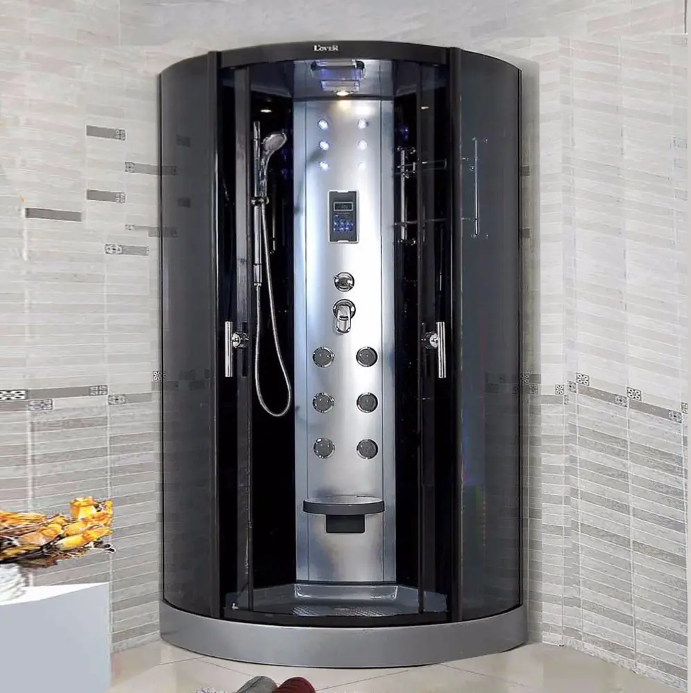 Manufacturer Grey Color Bathroom Steam Shower Cabin 90 LR1011A