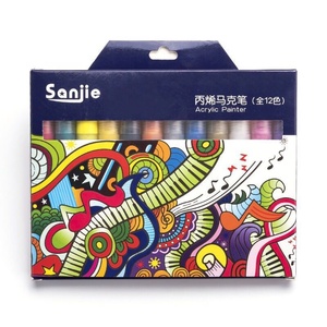 Pennarelli Acrilici Professionali in Offerta, Set da <span class=keywords><strong>12</strong></span> Colori, Penne Permanenti per Artisti - Product Image 1