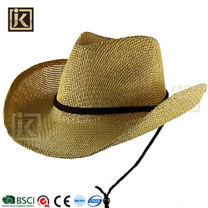 JAKIJAYI barato playa 100% sombrero de ala plana sombrero de vaquero mexicano promocional lemmy de paja sombrero de vaquero - Product Image 2