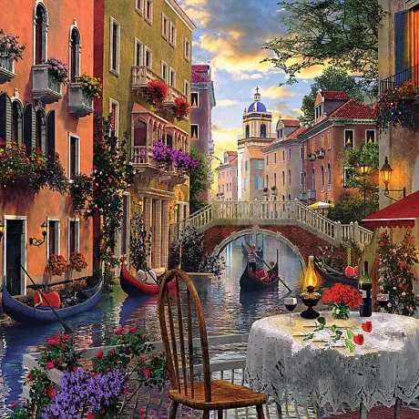 Needlework,Venice Romantic Dinner 14CT Counted Embroidery,High Quality DIY DMC Cross stitch kits,Art Cross-Stitching Home Decor