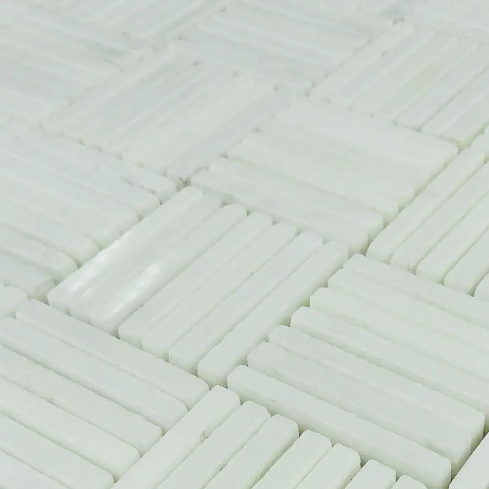 도매 광택 중국 흰색 대리석 돌 흰색 대리석 타일 바닥 타일 모자이크 인테리어 장식