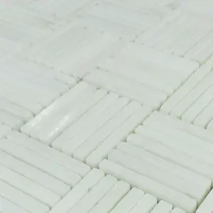 床タイルモザイク室内装飾中国白大理石石白大理石タイル