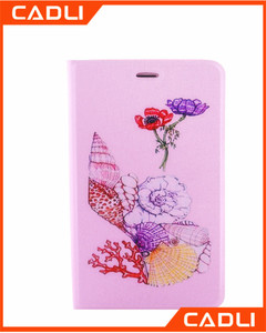 2017 Funda Libro Cuero <span class=keywords><strong>Bella</strong></span> <span class=keywords><strong>Flor</strong></span> Concha Para iPhone 7 7plus venta al por mayor - Product Image 1