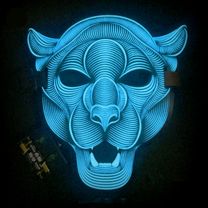 قناع LED مضيء رائع لحفلات التنكر والفعاليات يعمل بالصوت - Product Image 1