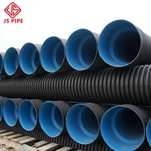 800mm pn8 hdpe doble dinding bergelombang pipa drainase pvc dinding ganda pipa bergelombang untuk drainase