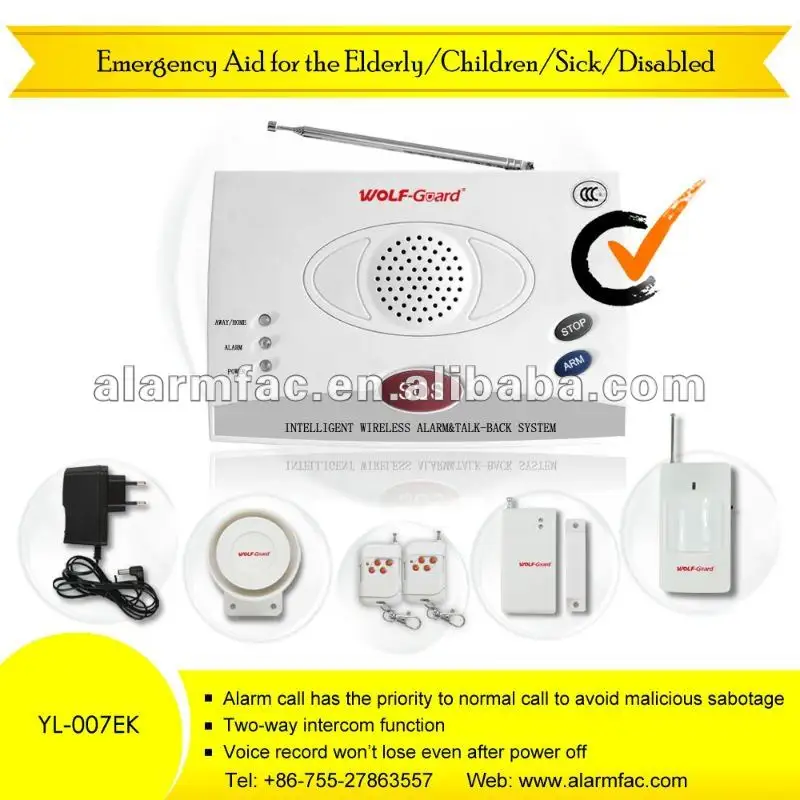 Panic Button Alarm Personal Security Devices Wireless Eldery Emergency Calling Alarm Systems With Panic Push Button