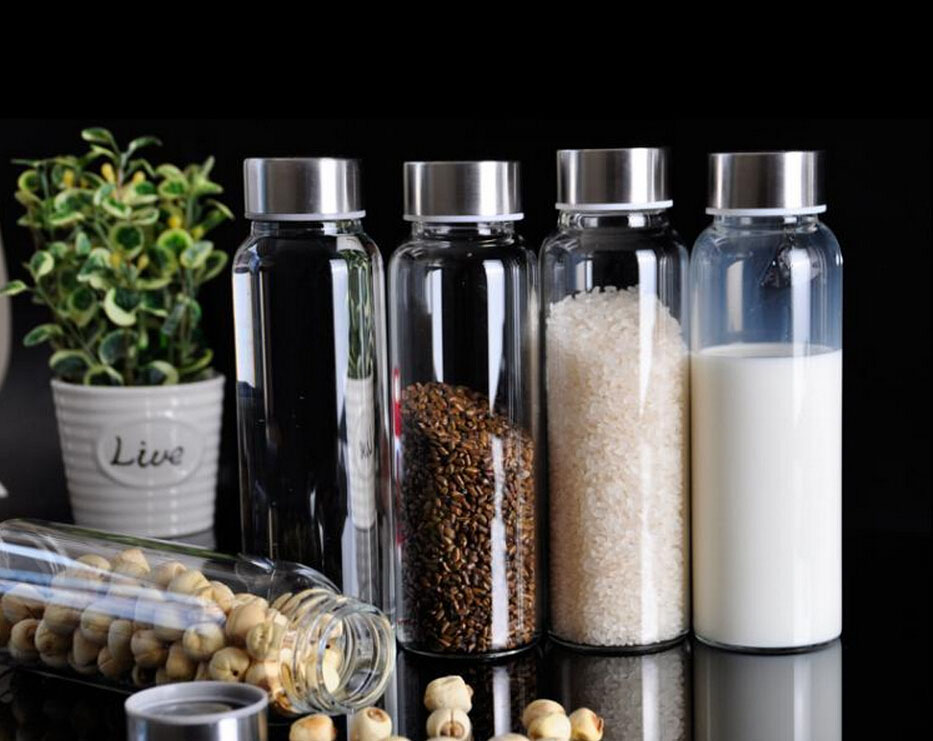 Set of 6 500ml Glass Beverage Bottles