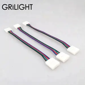 Tira de PCB de 10mm para tira BXB, conector de tira led rgb de 4 pines de conexión rápida para conexión de esquina