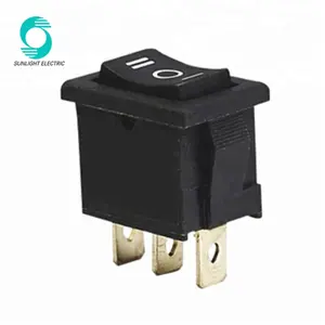 Sub-miniature type KCD1-123-2 3 way on off on momentary rocker switch