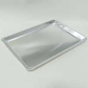 Ağır hizmet tipi kalınlaşma alüminyum alaşımlı levha tava 18x26 inç fırın pişirme tepsisi Bakeware