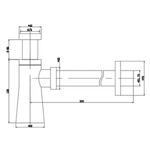 Ottone irregolare 1 1/4 "lavabo rotondo bottiglia trappola e sifone sifone lavello <span class=keywords><strong>scarico</strong></span> tubo idraulico pulizia fogna - Product Image 2