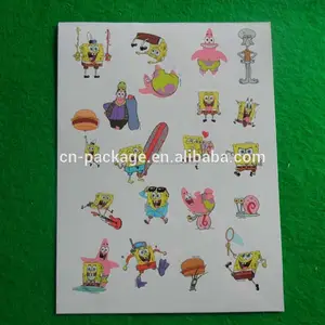 Yüksek qulaity non- toksik karikatür geçici spongebob dövmeler çocuklar için