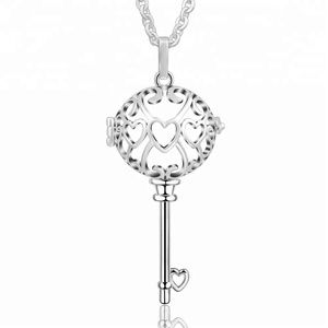 Pendentifs en forme de clé d'arbre, Cage à perles en argent 925, 8MM, haute qualité, tendance, cadeau <span class=keywords><strong>pour</strong></span> amoureux - Product Image 6