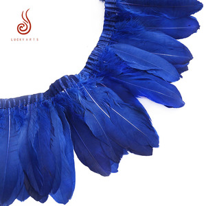 Thiết Kế Mới Màu Xanh Đen Ngỗng Lông Cho Đảng Hiển thị Lông Trang Trí Trims - Product Image 4