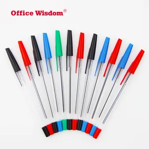 Langlebiger transparenter Laufs tift, der Büros chule einfacher Kugelschreiber mehrfarbiger Plastiks tab Kugelschreiber verkauft