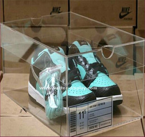 Caja de zapatos acrílica transparente de almacenamiento con soporte para zapatos de diseño moderno lucid - Product Image 1