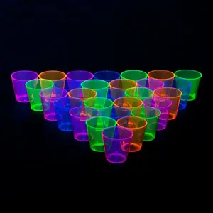 Party 100-tazze bicchieri da birra In plastica assortiti Glow In The Dark Gift