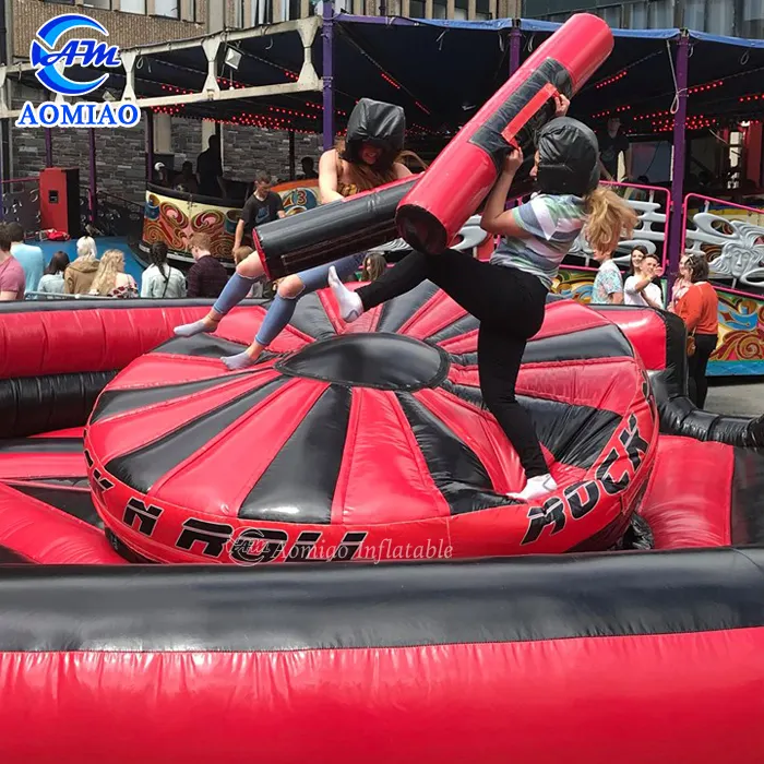 Juego de lucha de equilibrio de rock and roll inflable, arena para joyas