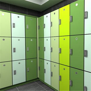 Nhỏ gọn hiện đại thể thao phòng tập thể dục Locker HPL Bảng điều chỉnh bằng gỗ Locker với Key Khóa Kim Loại tủ HPL Bảng điều chỉnh lưu trữ Locker - Product Image 1