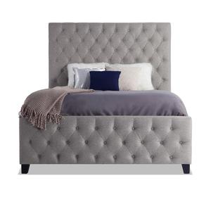 Simple Modern Gray Color Furniture Upholstered Tufted <strong>Bed</strong> <strong>Beauty</strong> <strong>Bed</strong> king Size <strong>Bed</strong> - Product Image 3