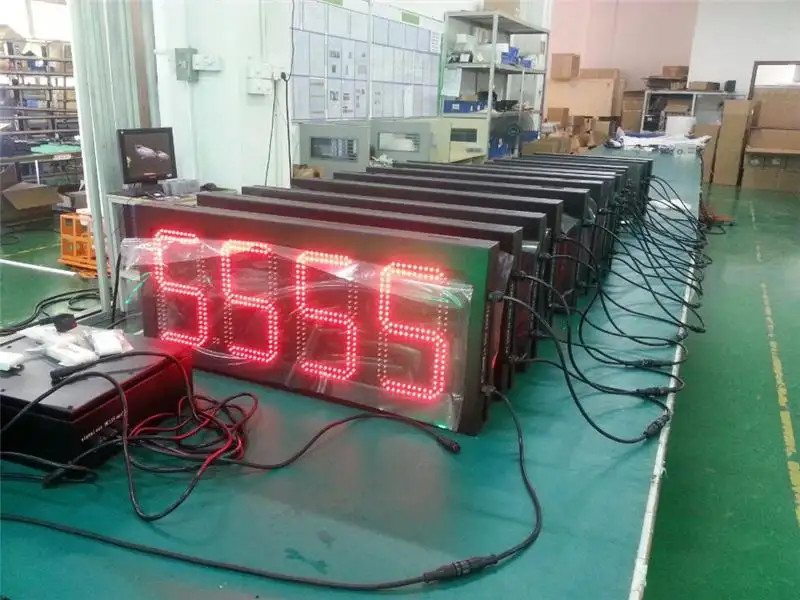 Красные Изготовленные На Заказ 7 сегмент для обмена доска/завод деталя 100% скорость отклика цифровые часы батареи светодиодного модульного дисплея для помещений
