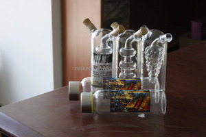 Cruet — <span class=keywords><strong>bouteille</strong></span> <span class=keywords><strong>en</strong></span> verre <span class=keywords><strong>2</strong></span> <span class=keywords><strong>en</strong></span> <span class=keywords><strong>1</strong></span> pour <span class=keywords><strong>huile</strong></span> <span class=keywords><strong>et</strong></span> <span class=keywords><strong>vinaigre</strong></span>, avec lanterne de cône soufflé à la main, 250ml, 30 ml - Product Image 4